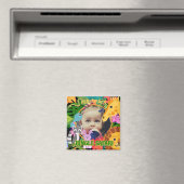 Niedliche Jungle Safari Tiere Kinder Foto Magnet (In Situ (Geschirrspüler))