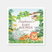Niedliche Jungle Safari Tiere Kinderdusche Napkins Serviette (Vorderseite)