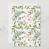 Niedliche Jungle Safari Tiere Rosa Kinderdusche Einladung (Rückseite)