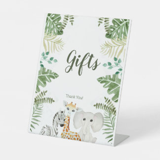 Niedliche Jungle-Safari-Tiere Sockelschild