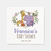 Niedliche Jungle Safari Tiergarten Kinderdusche Serviette (Vorderseite)