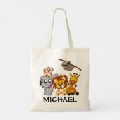 Niedliche Jungle Safari Tierkind Kinder Tragetasche (Rückseite)