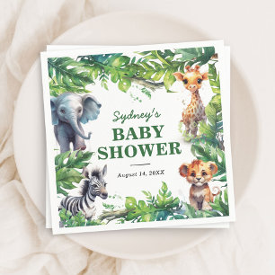 Niedliche Jungle Safari Tropical Animals Kinderdus Serviette