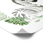 Niedliche Jungle Safari Zebra für kleine Mädchen Poster (Ecke)