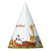 Niedliche Jungle-Tiere Geburtstagsfeiertag-Hut Partyhütchen (Rückseite)