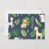 Niedliche Jungle Tiere Geburtstagsparty Foto Dankeskarte (Rückseite)