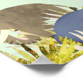 Niedliche Jungle Tiere Tropical Baby Dusche Poster (Ecke)