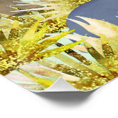 Niedliche Jungle Tiere Tropical Baby Dusche Poster (Ecke)