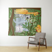 Niedliche Jungle-Tiere Wandteppich (Beispiel (Horizontal))