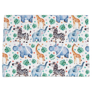 Niedliche Jungle Wilde Tiere Geschenktasche Große Geschenktüte