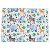 Niedliche Jungle Wilde Tiere Geschenktasche Große Geschenktüte (Rückseite)