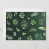 Niedliche Junglebetiere Tropische Vegetation Kinde Dankeskarte (Rückseite)