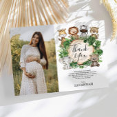 Niedliche Junglebetiere Tropische Vegetation Kinde Dankeskarte