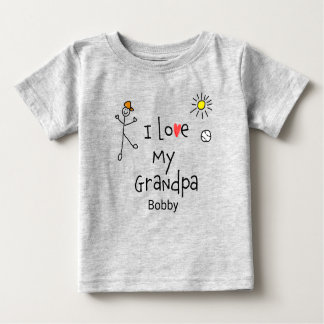 Niedliche Jungs, die ich Liebe mein Opa Baby T-Shi Baby T-shirt