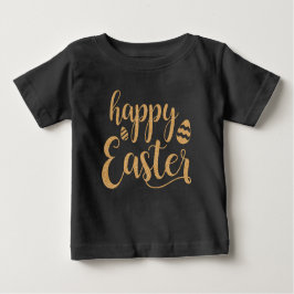 Niedliche Jungs glücklich Ostern Schwarzes Gold Baby T-shirt