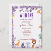 Niedliche Jungtiere Babydusche Einladung (Vorderseite)