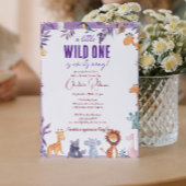 Niedliche Jungtiere Babydusche Einladung