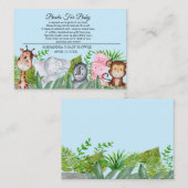 Niedliche Jungtiere Blue Baby Showbook für Baby Begleitkarte (Vorne/Hinten)