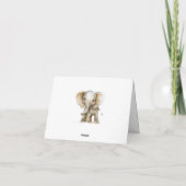 Niedliche Jungtiere Dankeskarte (Rückseite)