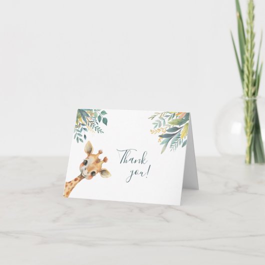 Niedliche Jungtiere Dankeskarte (Vorderseite)