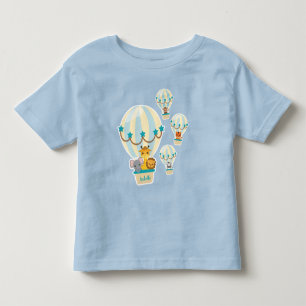 Niedliche Jungtiere, die in Heißluftballons flieg Kleinkind T-shirt