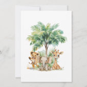 Niedliche Jungtiere Einladung (Rückseite)