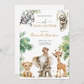 Niedliche Jungtiere Einladung (Vorne/Hinten)