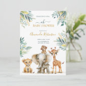 Niedliche Jungtiere Einladung (Stehend Vorderseite)