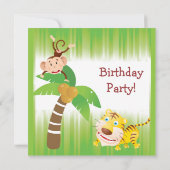 Niedliche Jungtiere Geburtstagsparty Einladung (Rückseite)