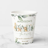 Niedliche Jungtiere Grünpflanzen Neutrale Babydusc Pappbecher (Vorderseite)