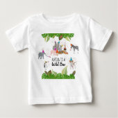 Niedliche Jungtiere im Party Wild One Baby T-shirt (Vorderseite)