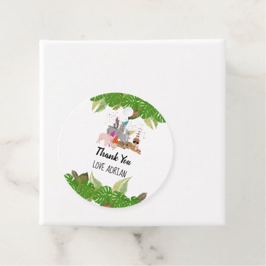 Niedliche Jungtiere im Party Wild One Geschenkanhänger (Beispiel)