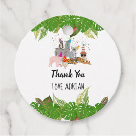 Niedliche Jungtiere im Party Wild One Geschenkanhänger