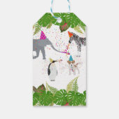 Niedliche Jungtiere im Party Wild One Geschenkanhänger (Rückseite)