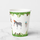 Niedliche Jungtiere im Party Wild One Pappbecher (Rückseite)