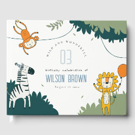 Niedliche Jungtiere Kinder jeden Alters zum Geburt Gästebuch