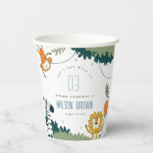 Niedliche Jungtiere Kinder jeden Alters zum Geburt Pappbecher (Vorderseite)