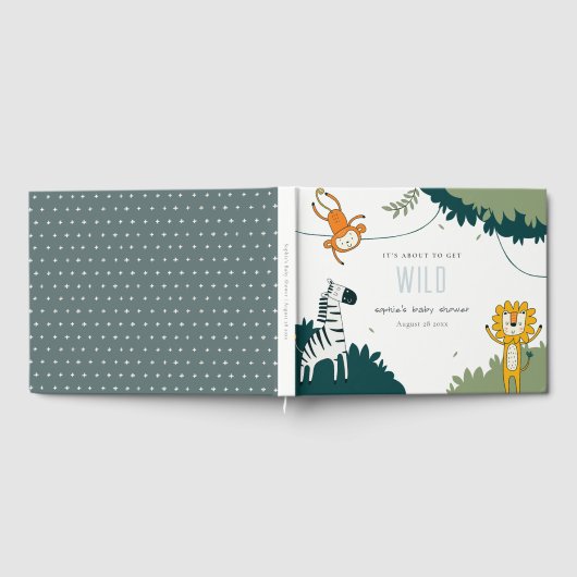 Niedliche Jungtiere Kinderdusche Gästebuch (Voll)