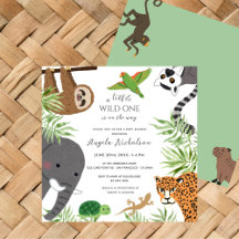 Niedliche Jungtiere Little Wild One Baby Dusche