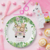 Niedliche Jungtiere Safari Abenteuer Auto Geburtst Pappteller (Party)