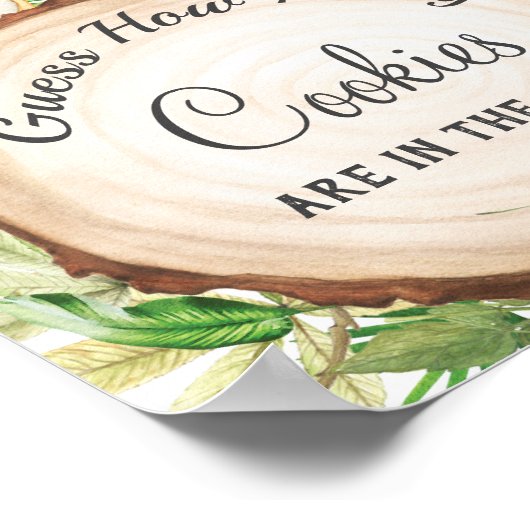 Niedliche Jungtiere schätzen, wie viele Cookies sp Poster (Ecke)