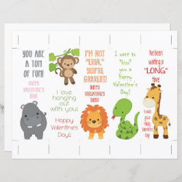 Niedliche Jungtiere Valentinische Lesezeichen