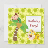 Niedliche Jungtierfeier Einladung (Rückseite)