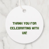 Niedliche Jungtierfeier Geschenkanhänger (Rückseite)