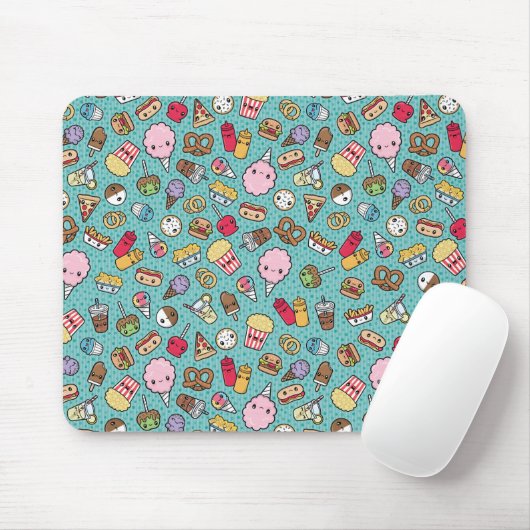Niedliche Junk Food Mousepad (Mit Mouse)