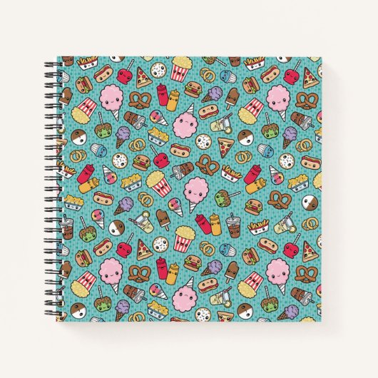 Niedliche Junk Food Notizblock (Vorderseite)