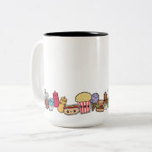 Niedliche Junk Food Zweifarbige Tasse (Vorderseite Links)