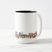 Niedliche Junk Food Zweifarbige Tasse (VorderseiteRechts)