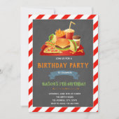 Niedliche Junkfood-Geburtstagsparty Einladung (Vorderseite)