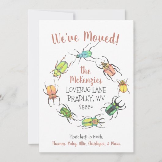 Niedliche Käfer Ankündigung (Vorderseite)